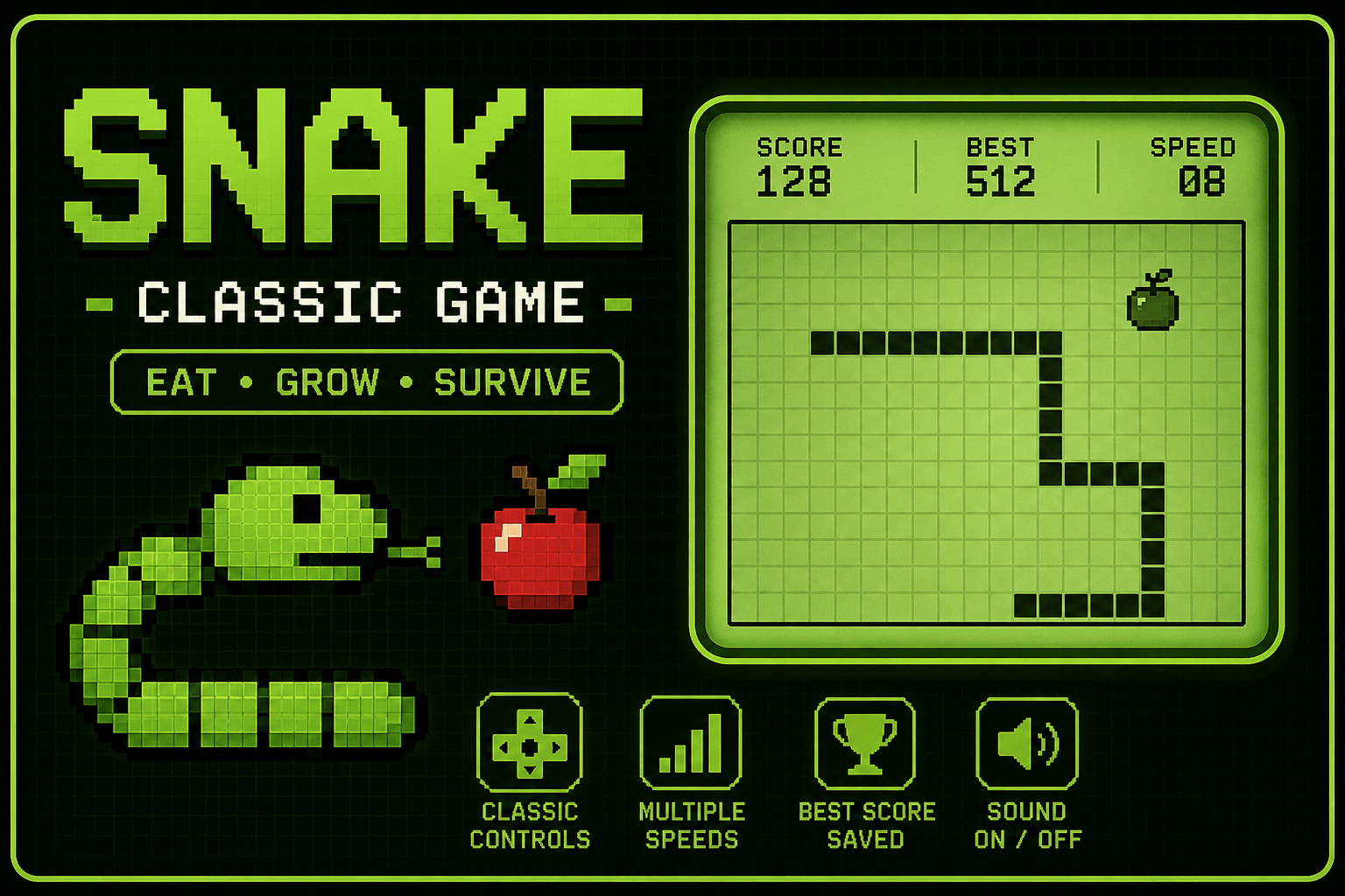 Play Snake Game online at Aitchy.Games