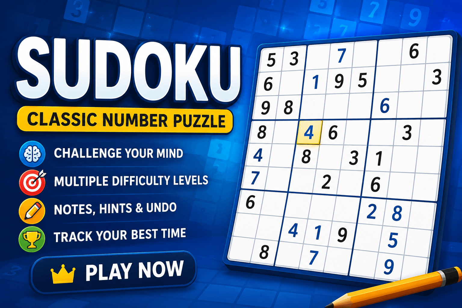 Play sudoku online at Aitchy.Games
